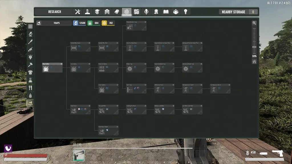7 Days to Die mod Undead Legacy 2.7 coraz bliżej, nowe funkcje i okno badań - drzewko badań