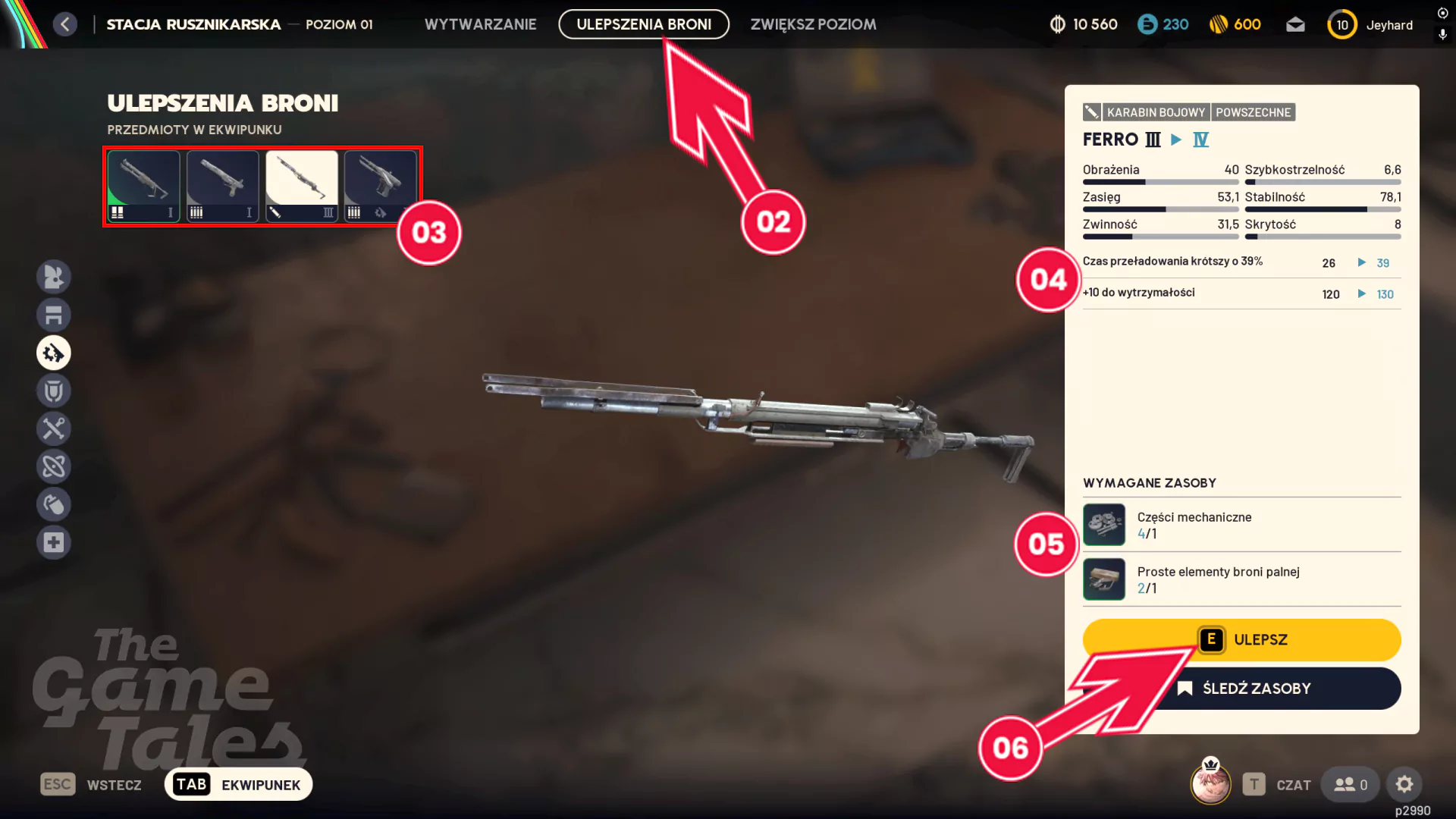 Jak ulepszać broń w ARC Raiders? Jakie poziomy broni są dostępne, którą broń ulepszać na początku