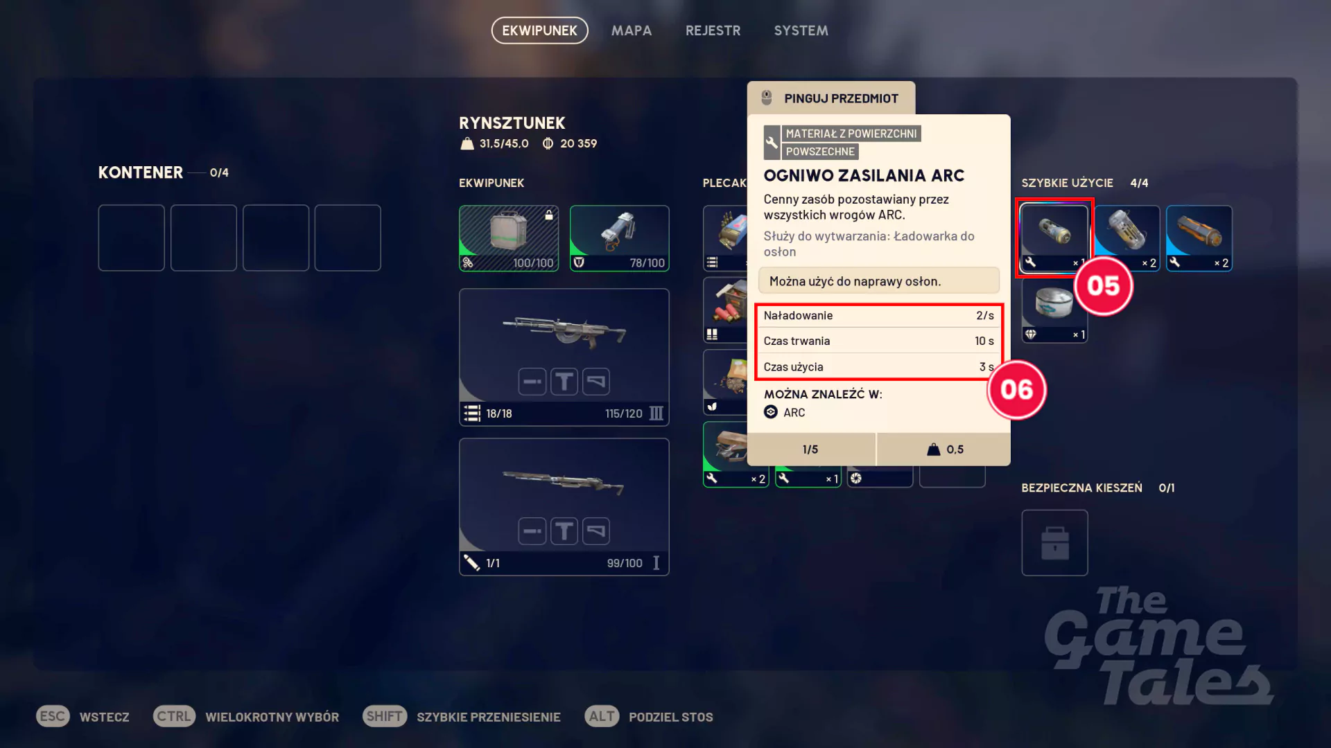 Jak regenerować osłony, tarcze (Shield) w Arc Raiders