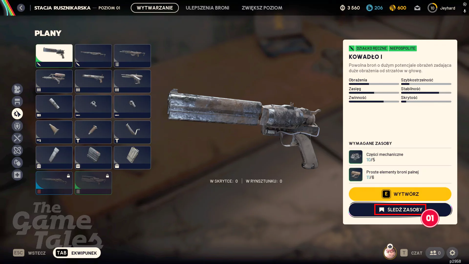 Jak szukać materiałów w ARC Raiders, funkcja śledz zasoby (Track Resources)