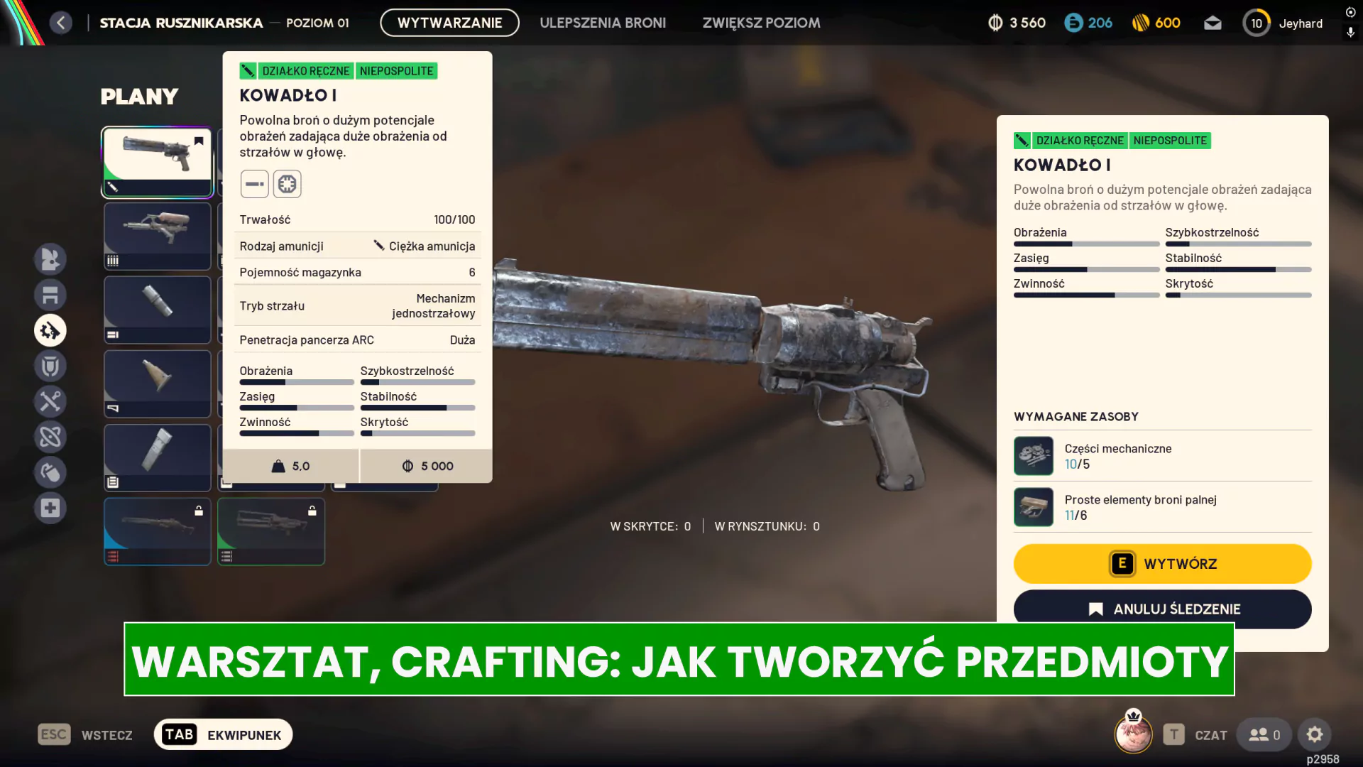 ARC Raiders – warsztat, rzemiosło, jak tworzyć przedmioty, crafting
