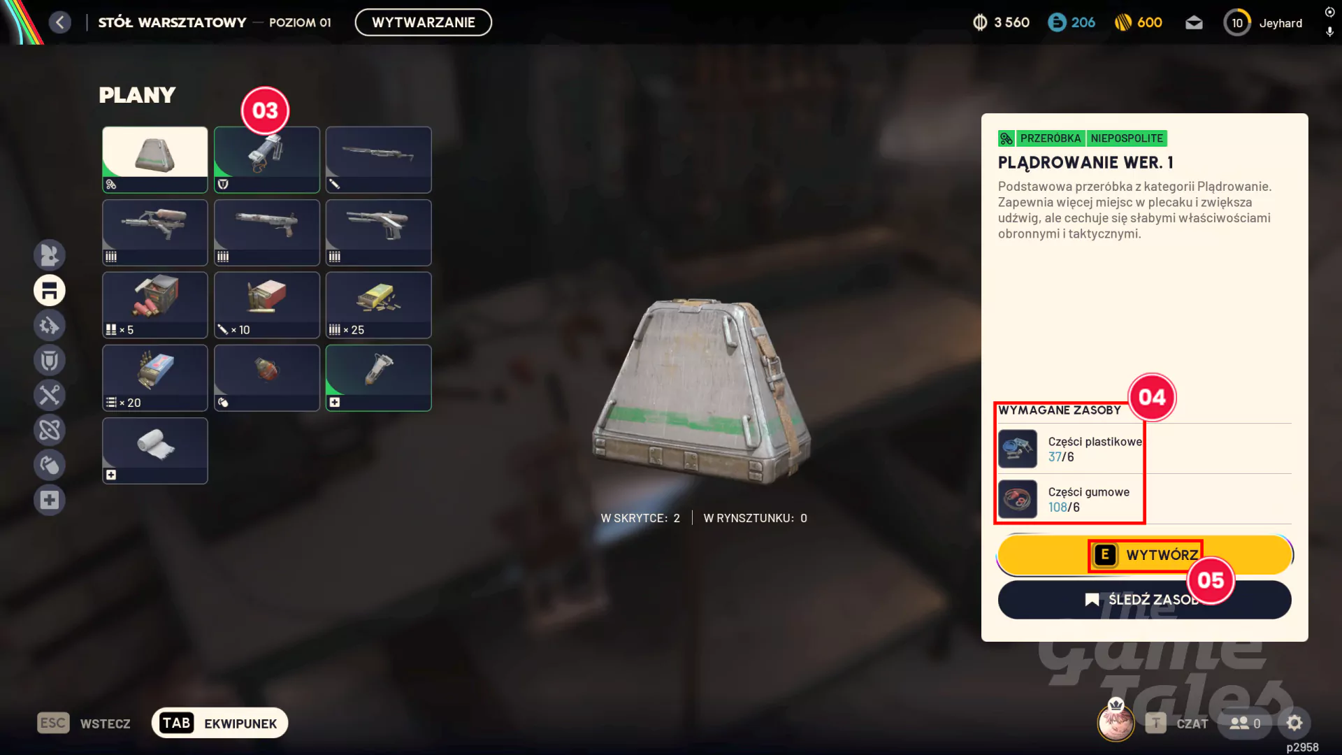 Warsztat, rzemiosło, crafting, czyli jak tworzyć przedmioty w ARC Raiders