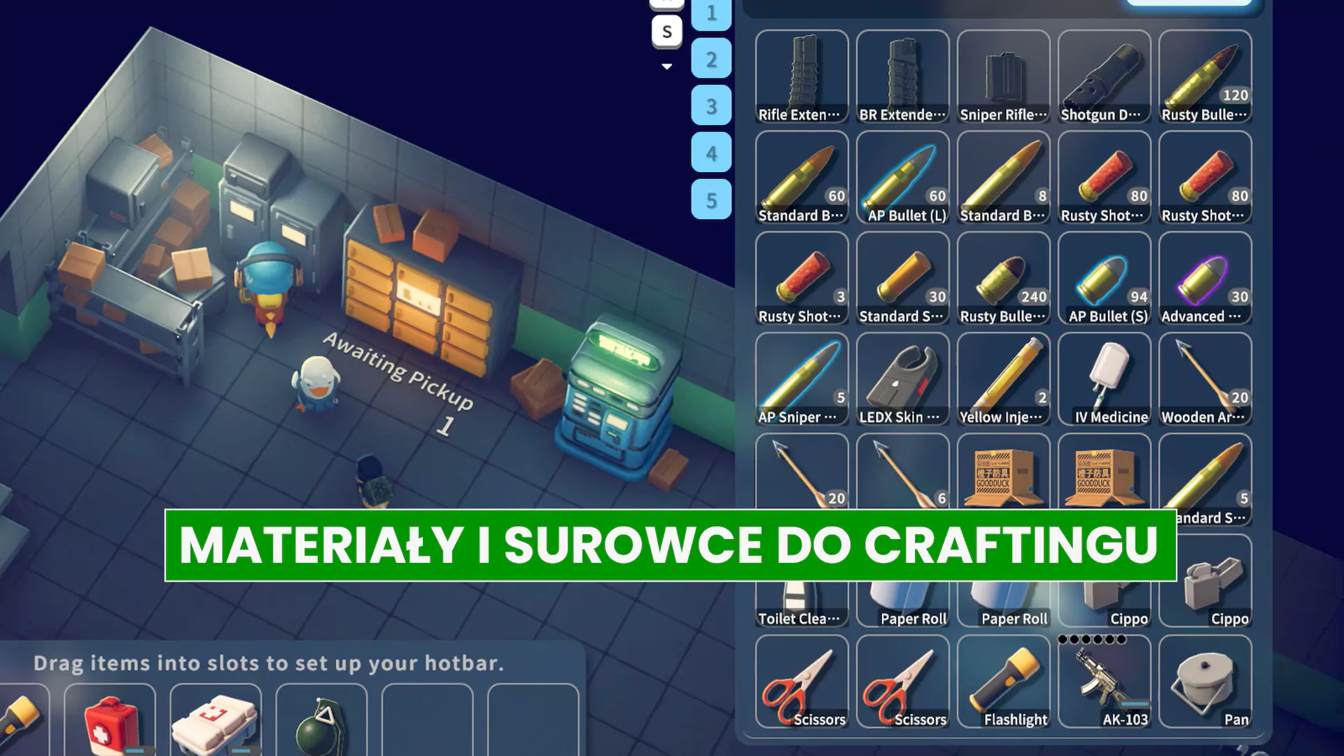 Jak zbierać i pozyskiwać surowce i materiały do craftingun w Escape from Duckov