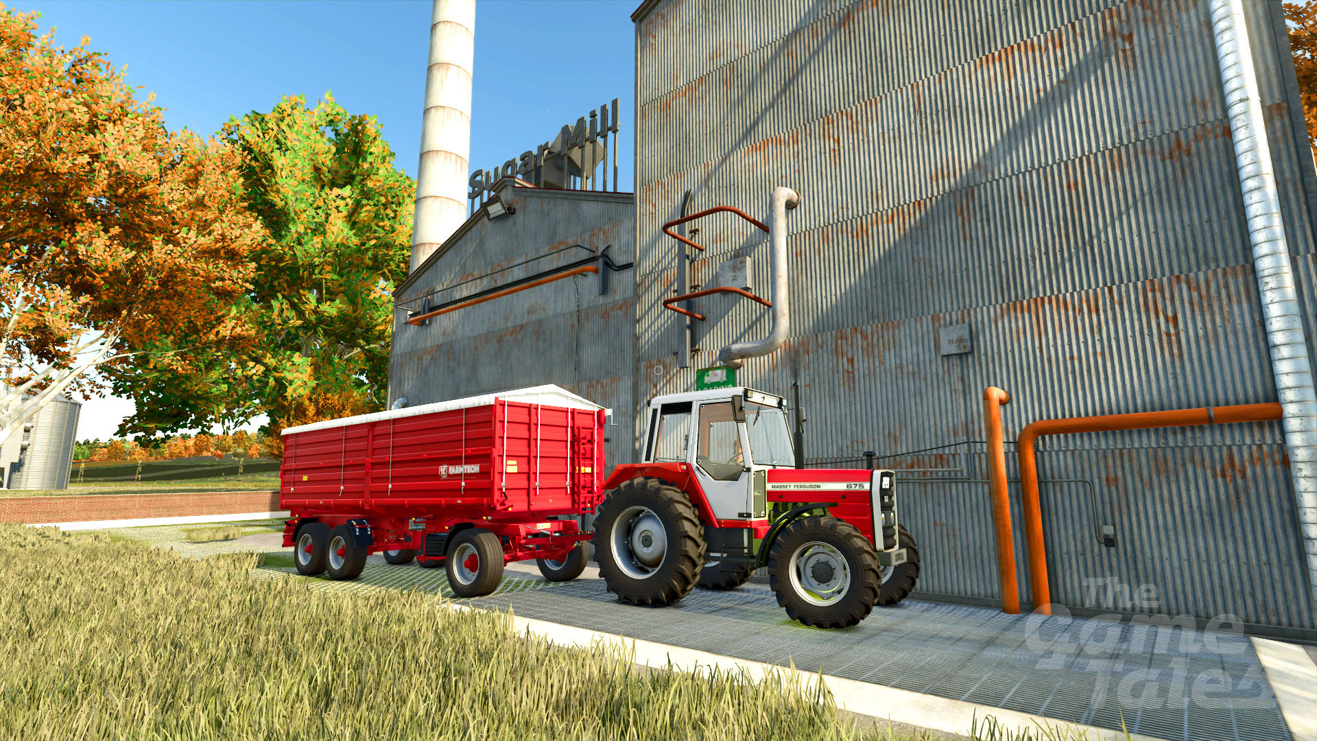 Wyładunek trzciny cukrowej. Farming Simulator 25 - Cukrownia.