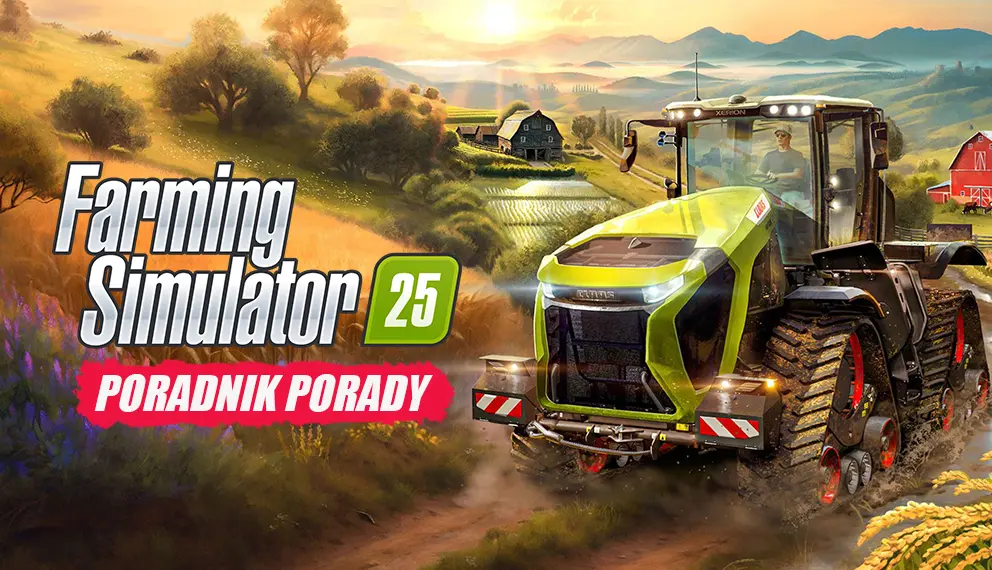 Farming Simulator 25, traktor na polu wśród zbóż