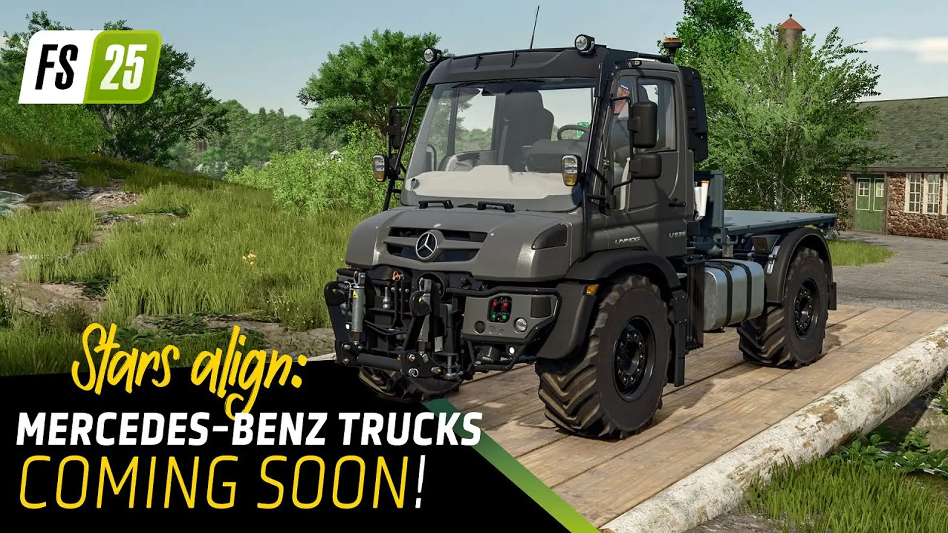 Farming Simulator 25 zyska nowe pojazdy – nadchodzi Mercedes-Benz Trucks Pack