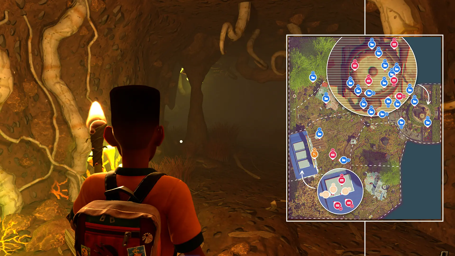 Grounded 2 - mapa - znajdźki, kasety, notatki, ulepszenia