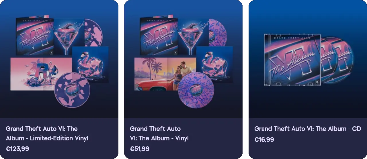GTA 6: The Album - limitowany winyl za 125 dolarów
