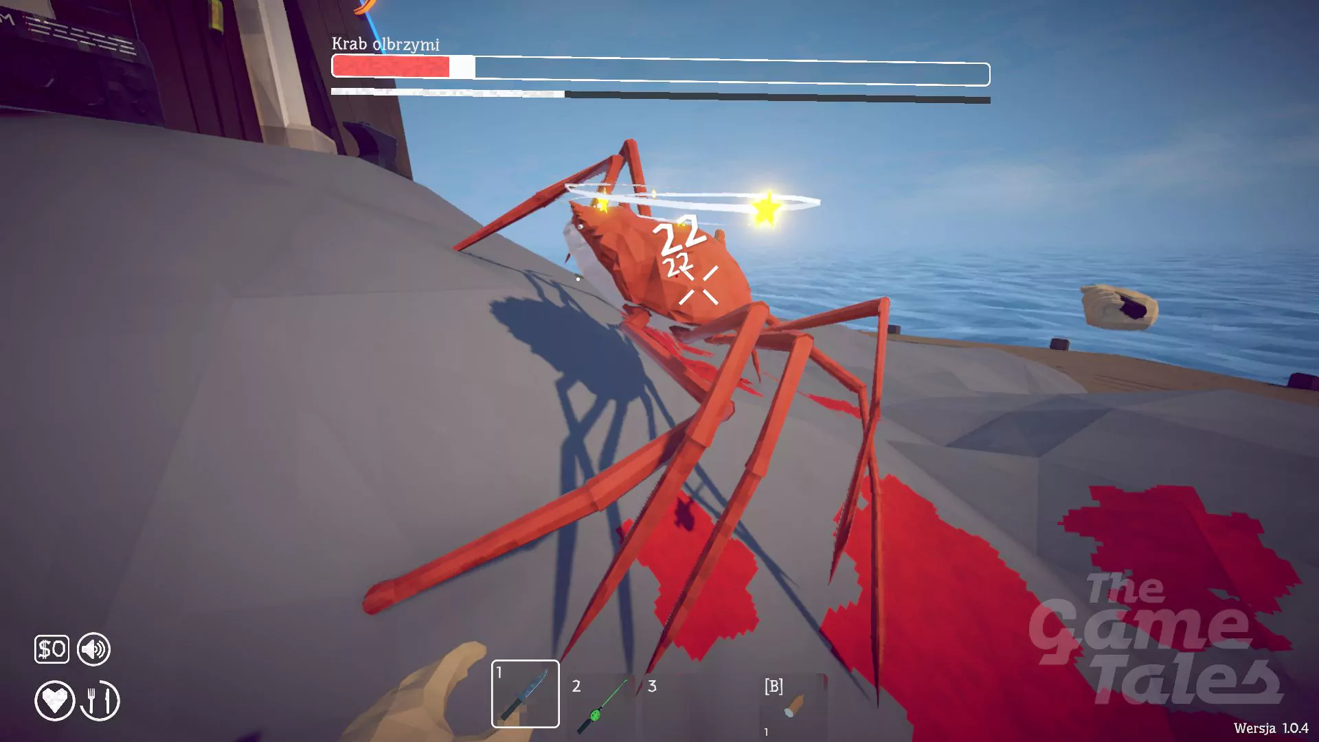 Walka z bossem w How to Fish - Krab Olbrzymi