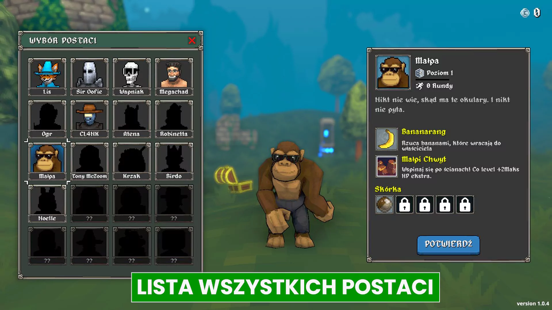 Megabonk – wszystkie postacie: lista, jak odblokować