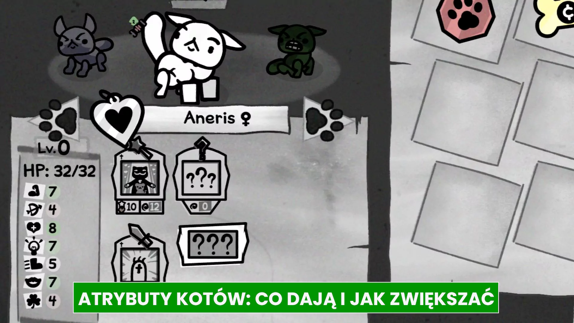 Mewgenics – atrybuty kotów: co oznaczają i co dają?