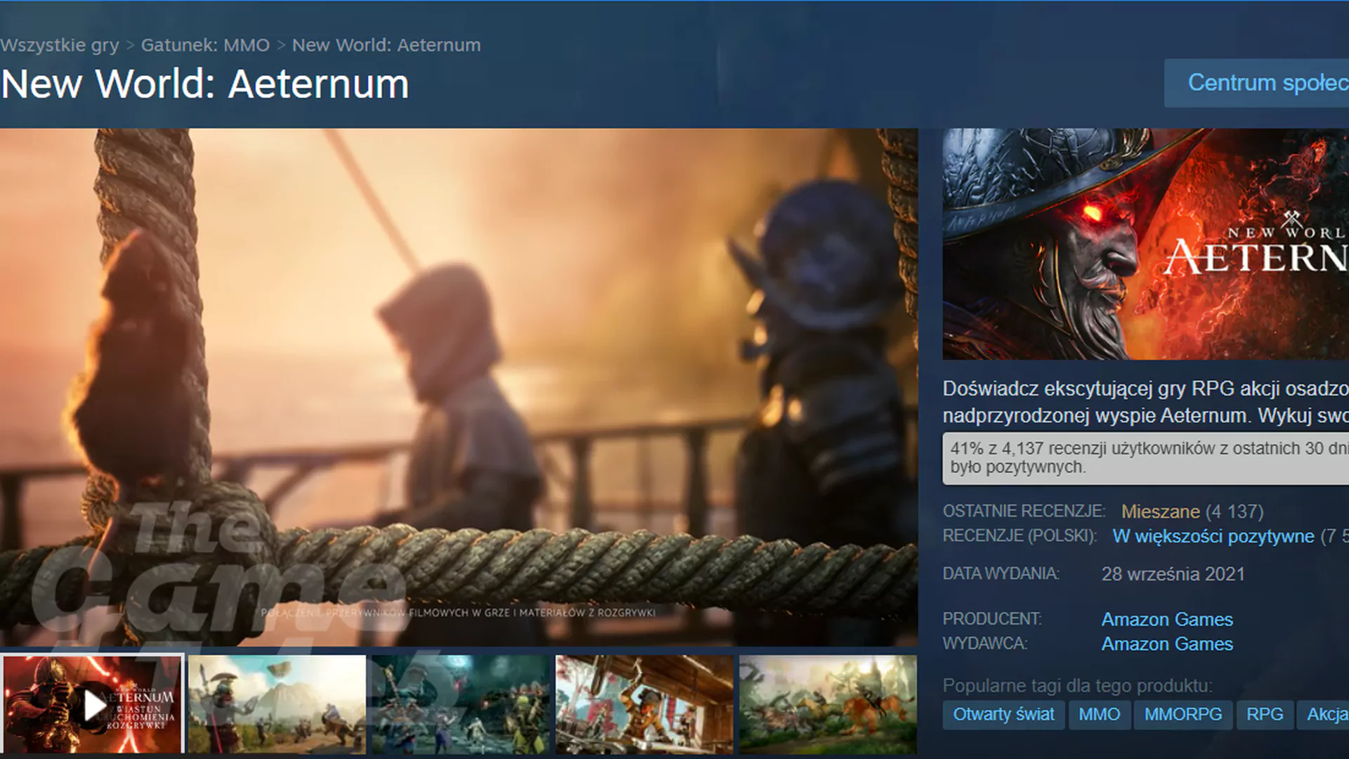 New World Aeternum - koniec rozwoju gry, serwery utrzymane do 2026 roku