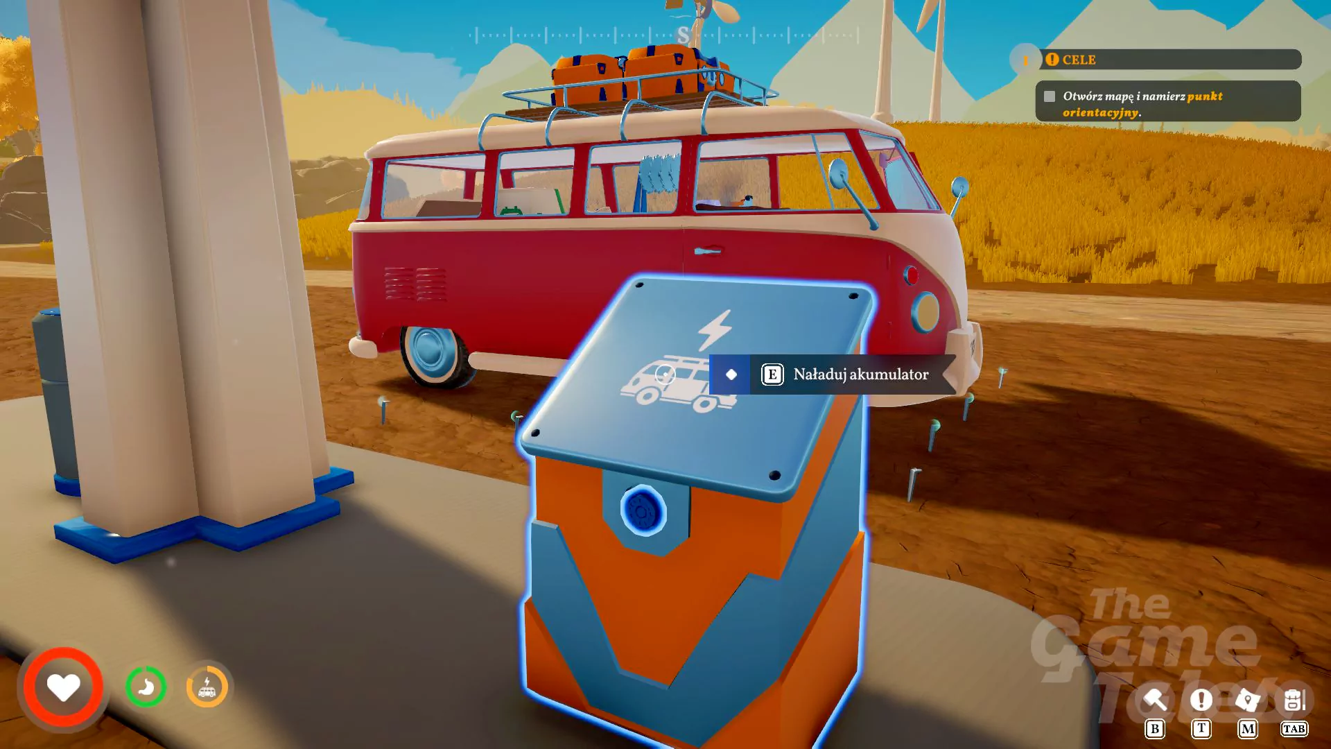 Jak naładować akumulator samochodu w Outbound - ładowanie baterii, panele słoneczne, wiatraki