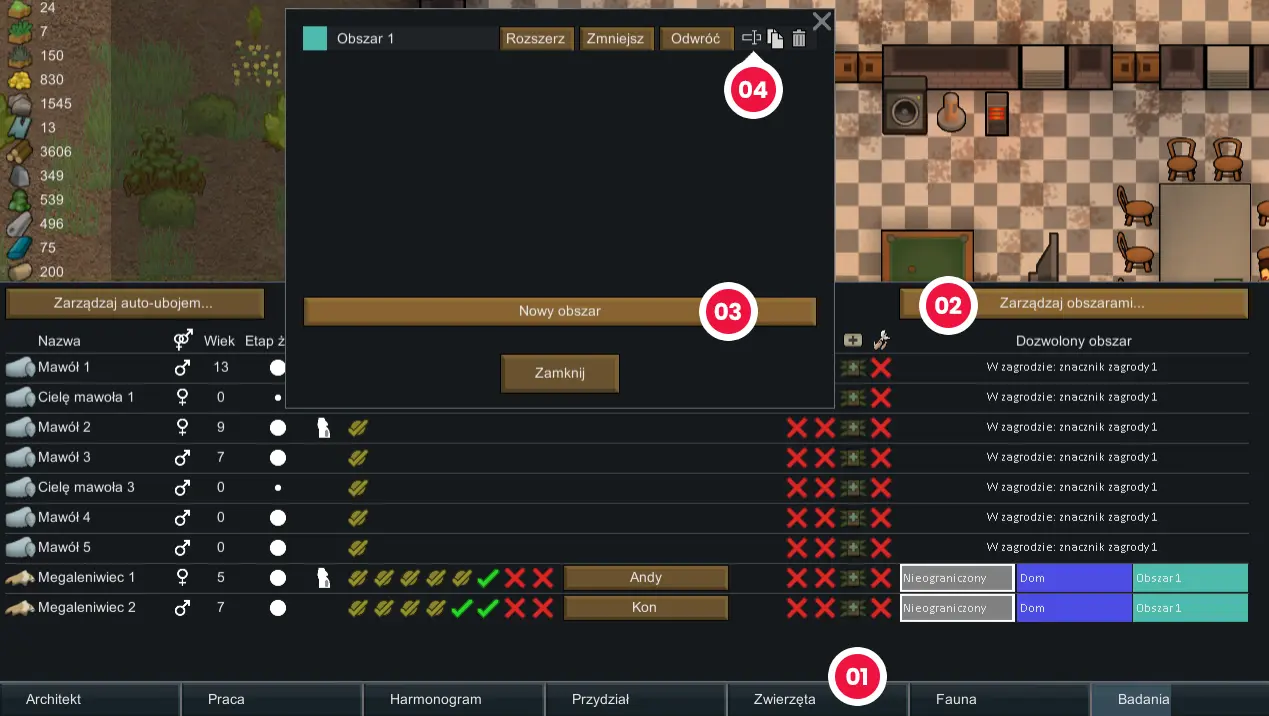 RimWorld – brud i zwierzęta - co zrobić aby zwierzęta nie brudziły w bazie