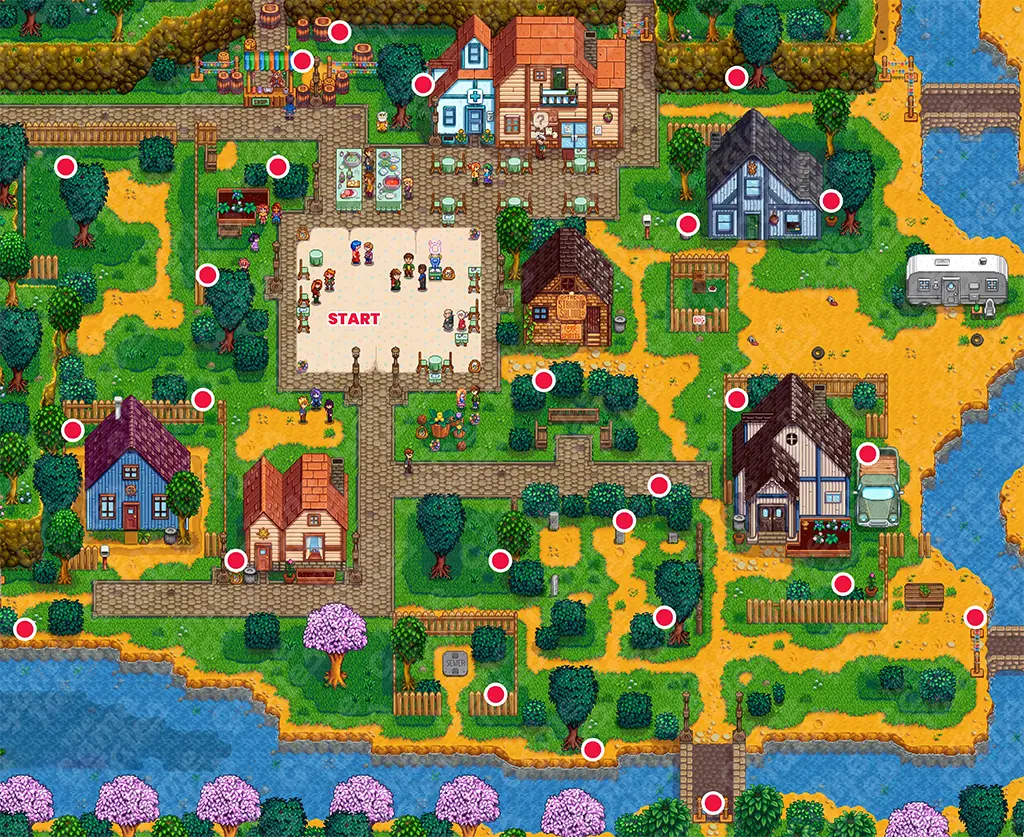 Stardew Valley Egg Festival - Festiwal jajek, mapa i zasady