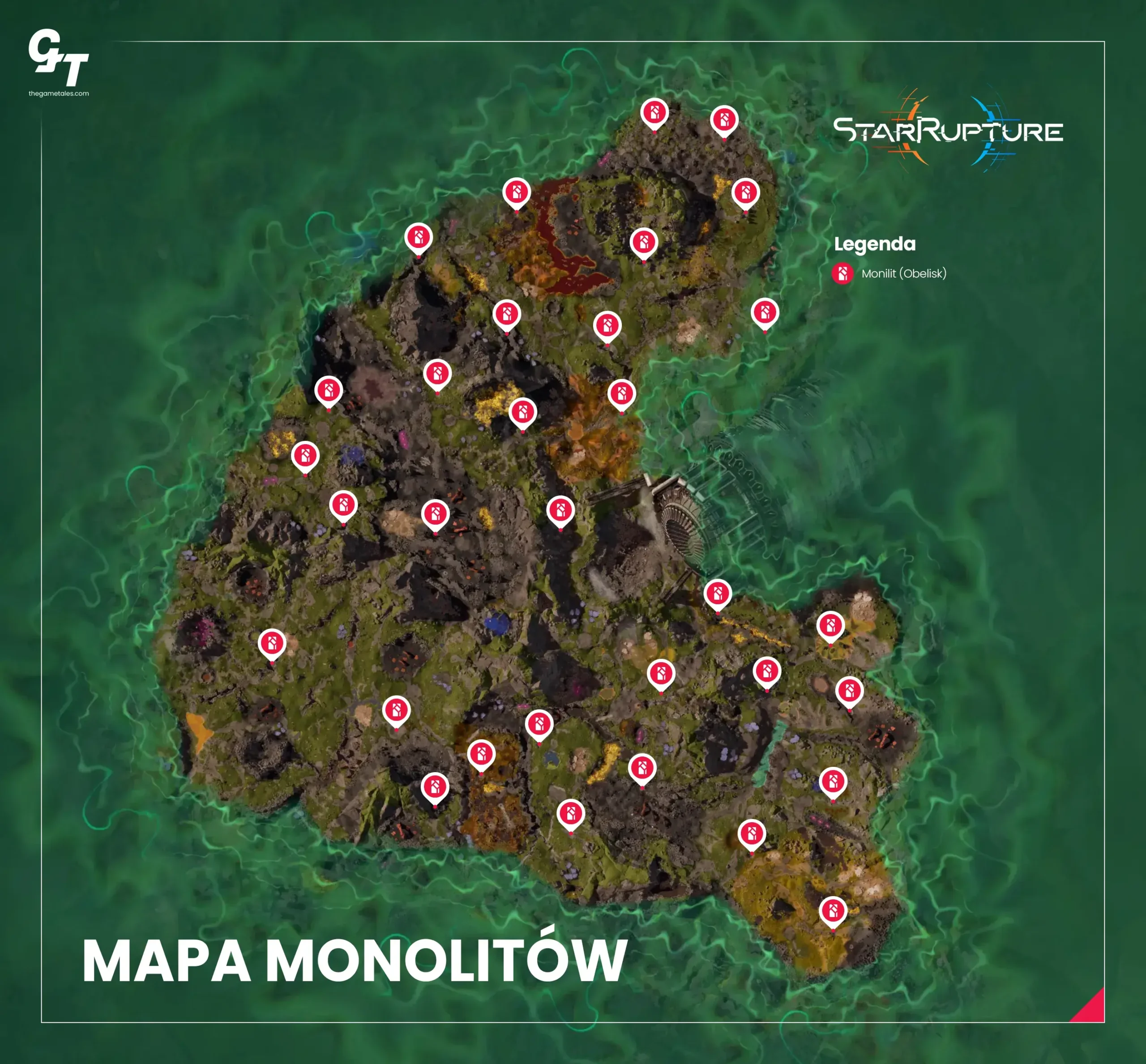 StarRupture – mapa monolitów, gdzie są obeliski, jak działają