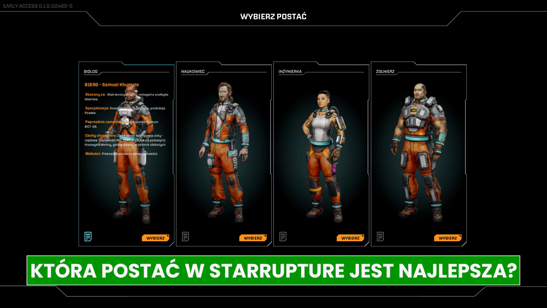 Którą postać w StarRupture wybrać na start? Która postać jest najlepsza?
